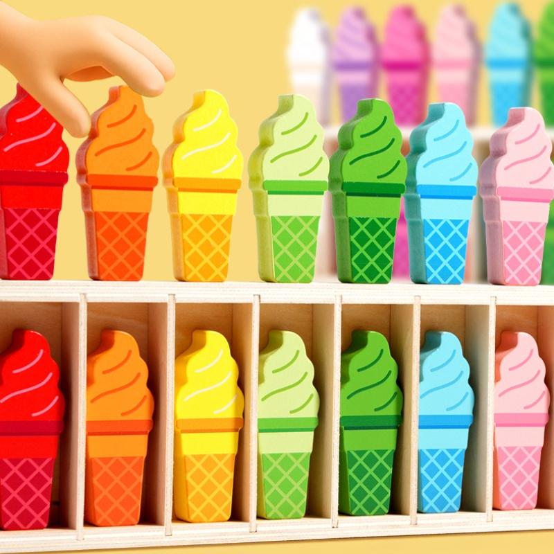 Creativity Ice Cream Matching Interactive Games Memory Brain Training Colour Cognition Educational Learning Playthings ideal for Children Boys Girls