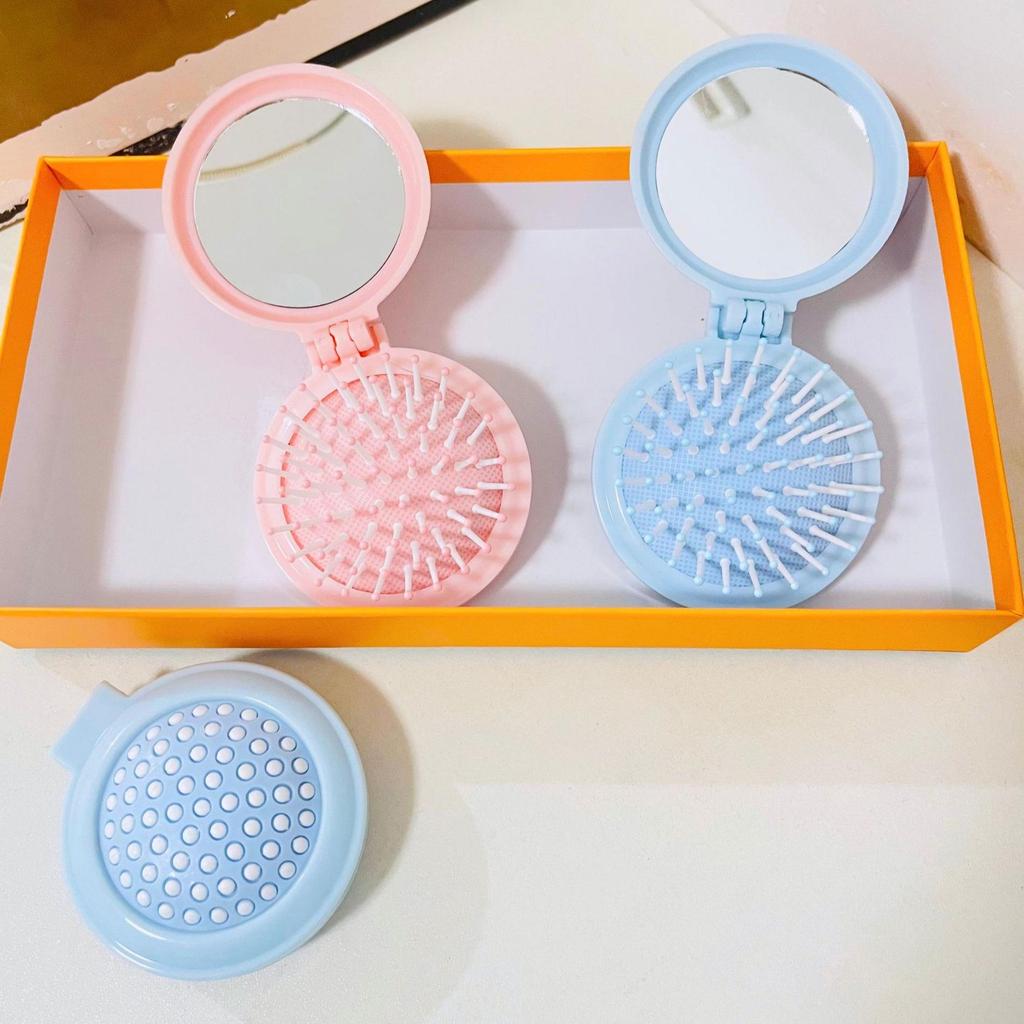Candy Color Portable Hairdressing Comb with Mirror – Cushion, Airbag, and Massage Features