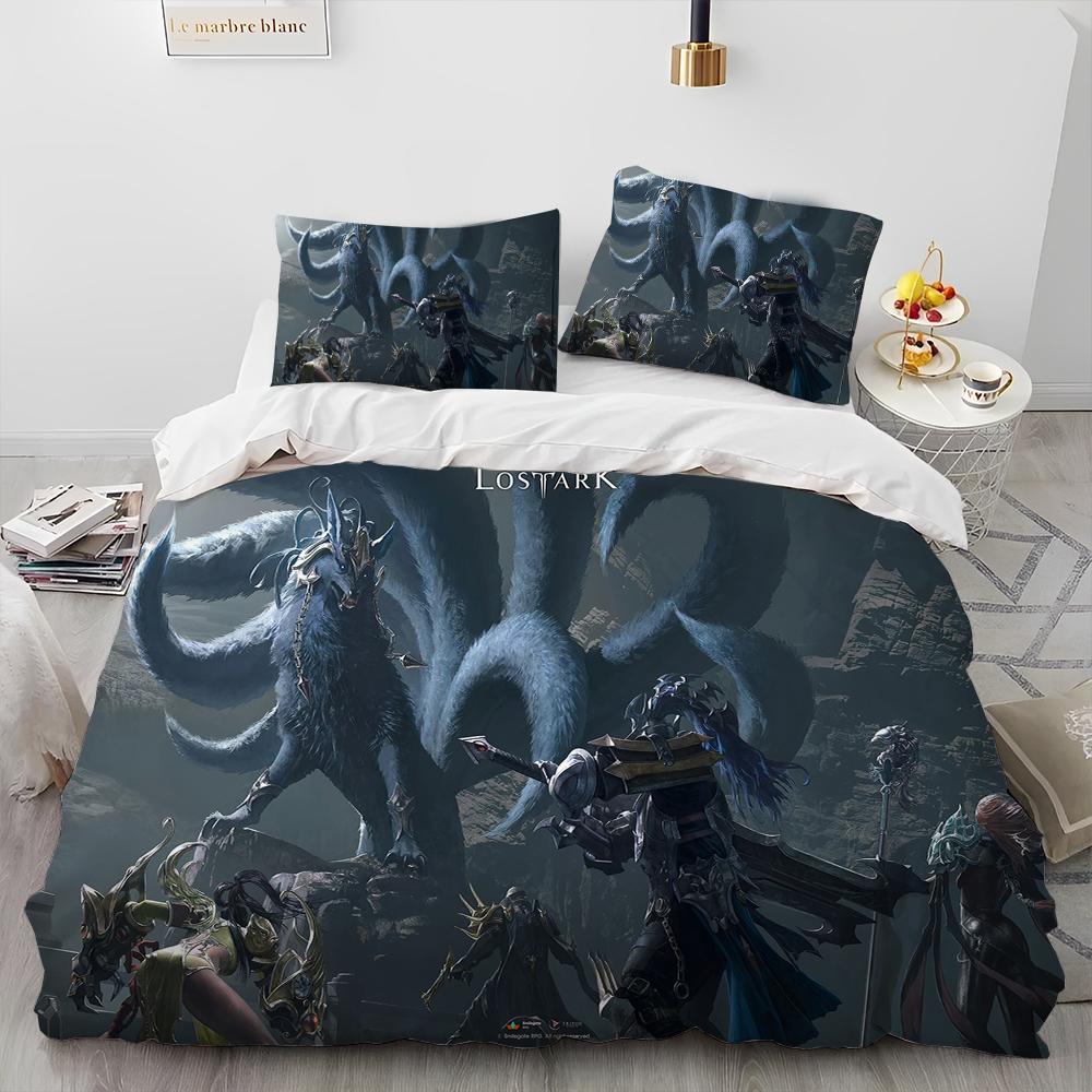 3D Lost ARK Spel Gamer Tecknadstäcke Sängklädesset, Påslakan Sängset Täcke Örngott, King Queen Size Sängklädesset Barn