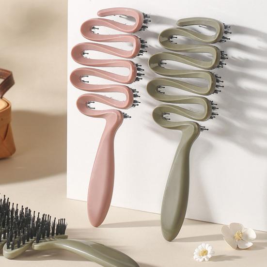 Yousheng Boar Bristle Hair Brush Portable Anti-static Vented Hair Paddle Brush Women Scalp Massage Hair Voluming Styling Detangling Comb