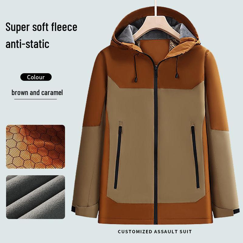 Autumn/Winter Windproof Waterproof Warm Jacket for Mountaineering, Fishing, Cycling, and Workwear with Custom Embroidery and Logo Options