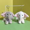 1Pcs Cartoon Elephant Stuffed Doll Keyring Soft Plush Toy Key Holder Bag Pendant Cute Elephant Keychain Backpack Hanging Decor