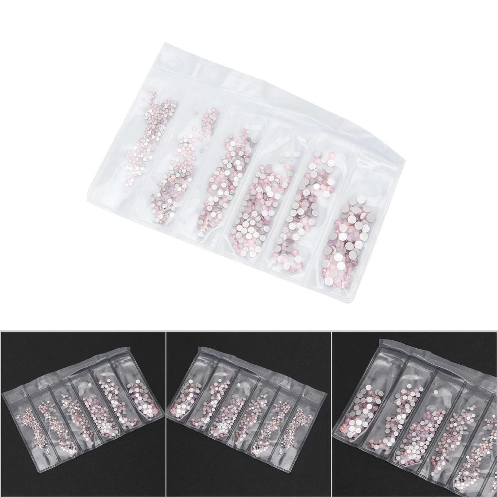 DIY Colorful Crystal Glass Nail Art Rhinestons Decoration Costumes Material Package(Pink Opal)
