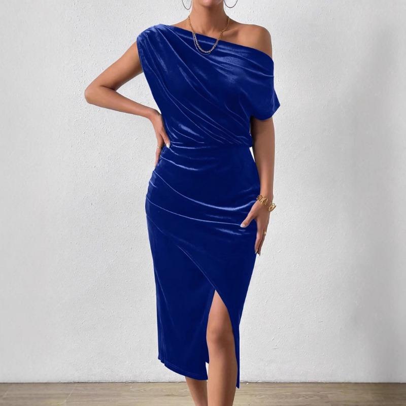 Summer Temperament Commuting Women's One-piece Collar Off Shoulder Dress