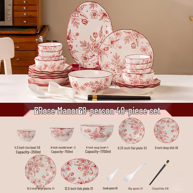 Rose Manor Wedding Dinnerware Set