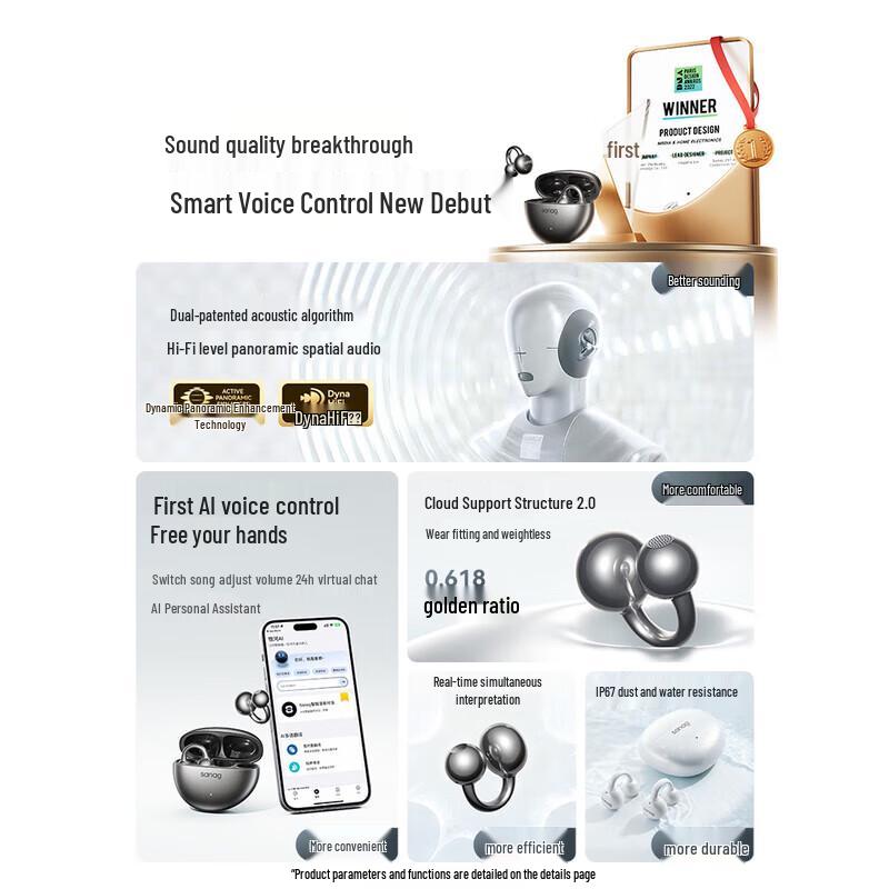 SANAG S7S Ultra Ear Clip Bluetooth Headset