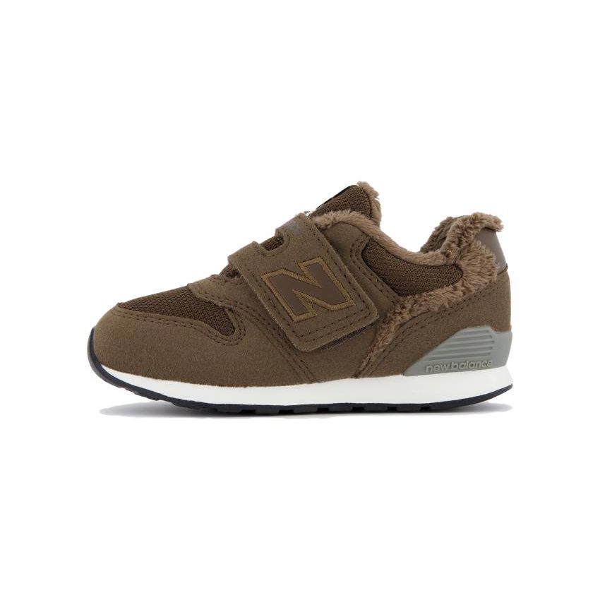 New Balance Nb 996 Soft Sole Comfortable Fleece Warm Velcro Low Top Walking Shoes Baby Shoes Brown IZ996FB3
