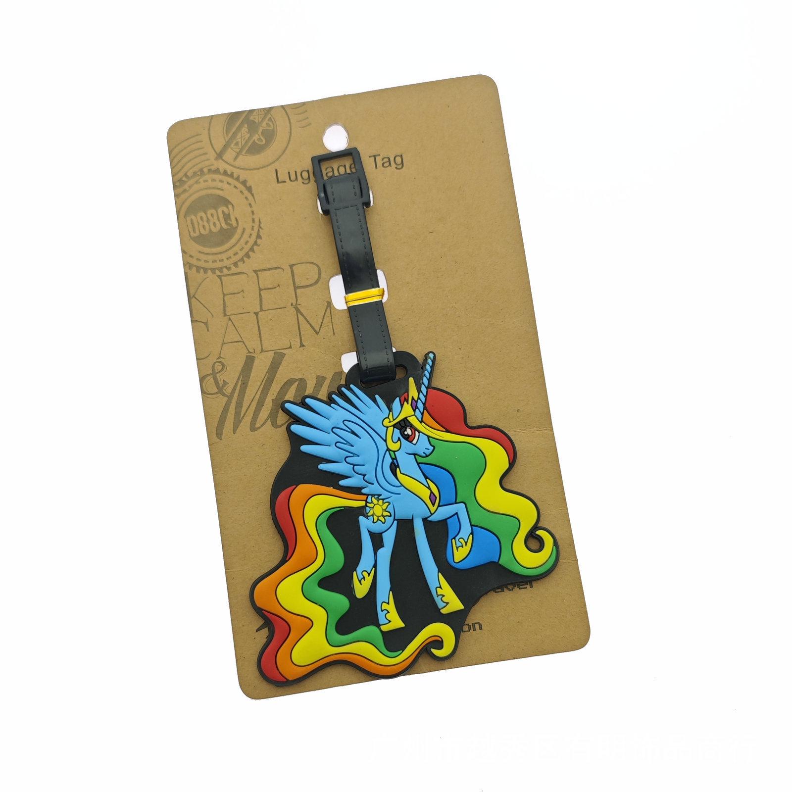 My Little Pony Silicone Luggage Tag – Rainbow Pony Travel ID Pendant