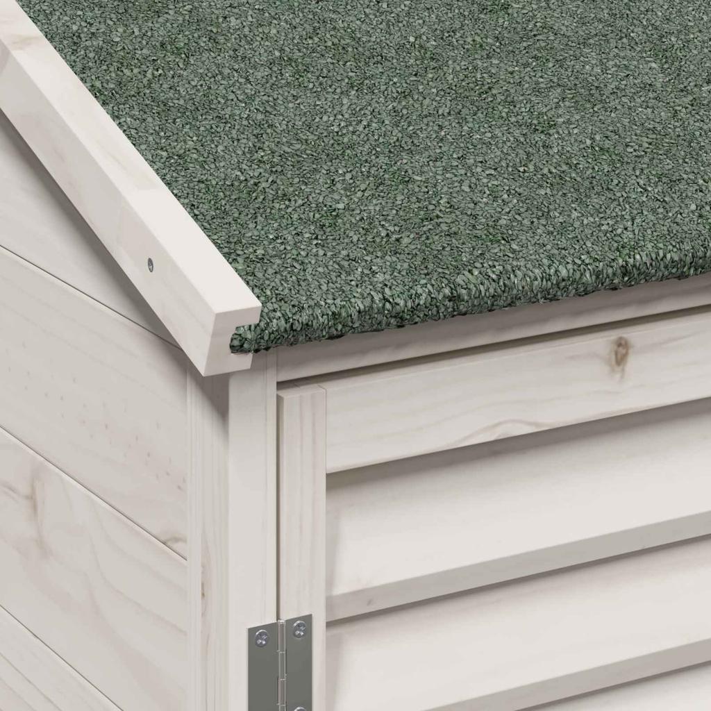 Garden Shed White 106 x 56 x 113.5 cm Solid Spruce Wood
