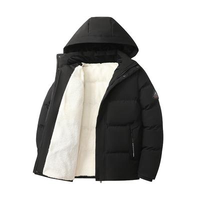 Jachetă de iarnă din bumbac cu fleece adăugat, Jachetă din bumbac pentru bărbați pentru toamnă și iarnă, Jachetă caldă din bumbac pentru persoane de vârstă mijlocie și vârstnice