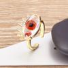 Nidin Trendy Bohemian Lucky Colorful Evil Eye Transparent Rhinestone Opening Adjustable Ring Womem Elegant Jewelry Fine Gift