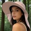 Adjustable Shawl Mask Hat Solid Color Picking Tea Hat Fashion Neck Protection Cap  Summer