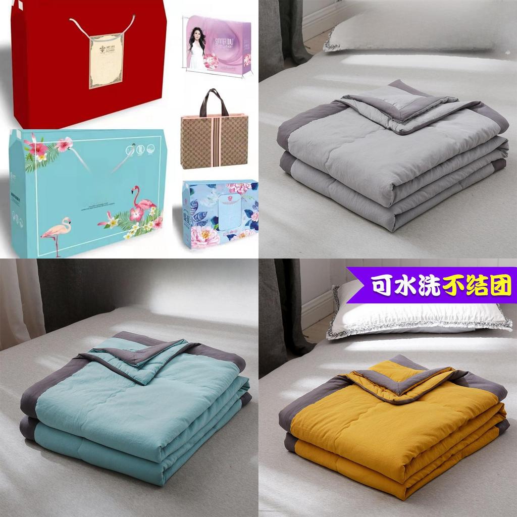Couette d'été fraîche en coton avec garnissage en coton lavable pour enfants et adultes