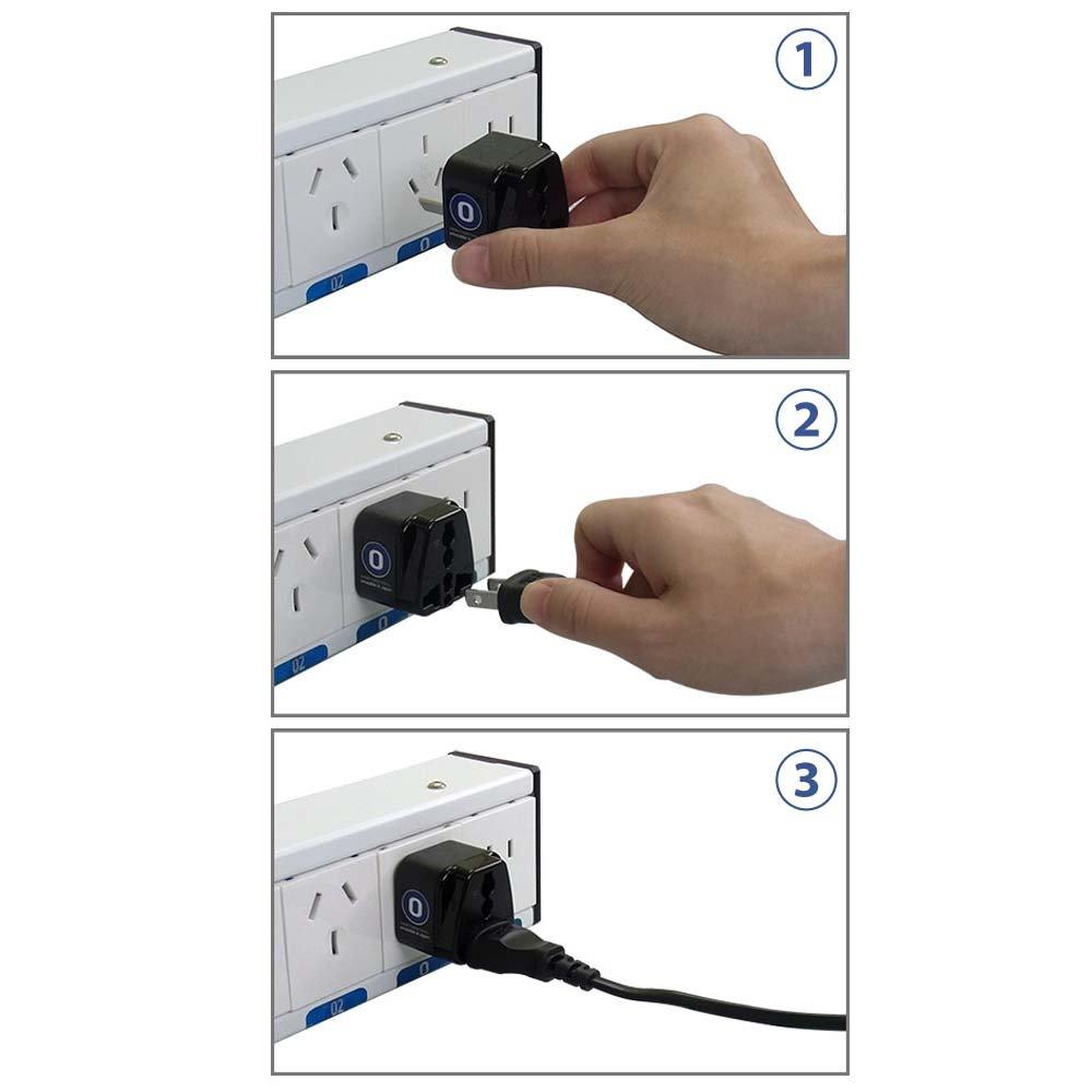 Conversion plug for overseas economical electric plug 2 piece set type O travel, (O + type) RW-PS06