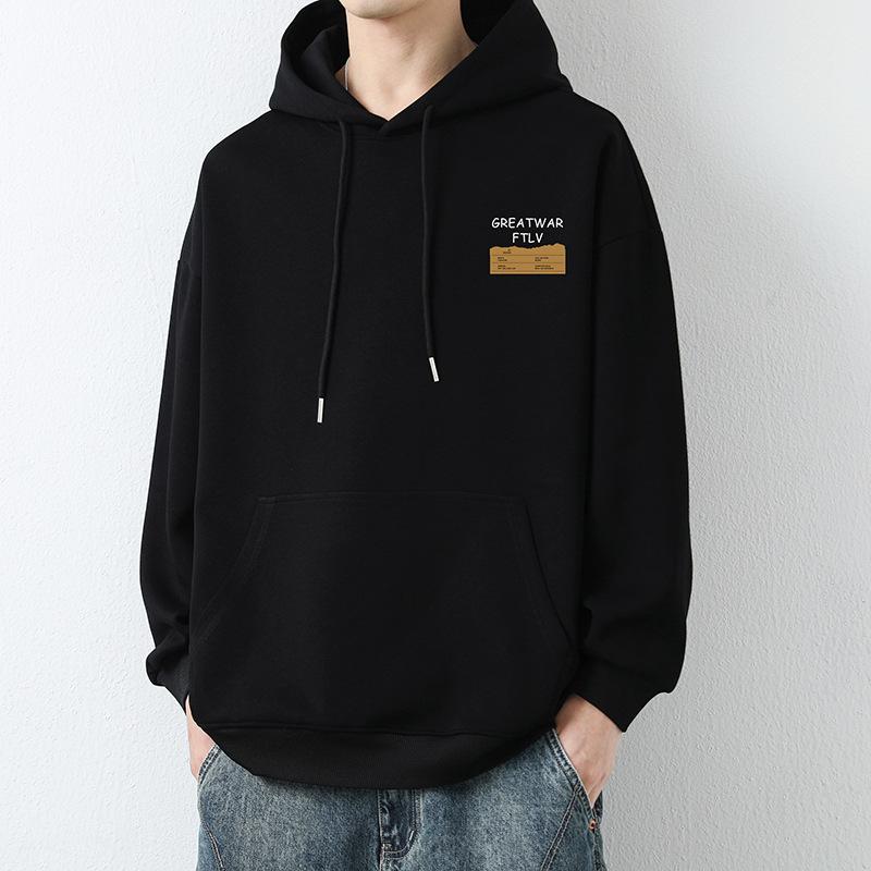 American Hooded Sweater Men's Autumn Trend Loose Casual Long Sleeve Top Teen Pullover Jacket