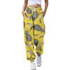 Women's Gigital Color Printing Casual Sports Pants Loose Drawstring Trousers
