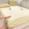 Fitted Bed Sheet with Elastic Band Solid Color Soft Mattress Cover for Single Double King Queen Skin-friendly Bed Cover  Bed 120/150/180/200x220cm