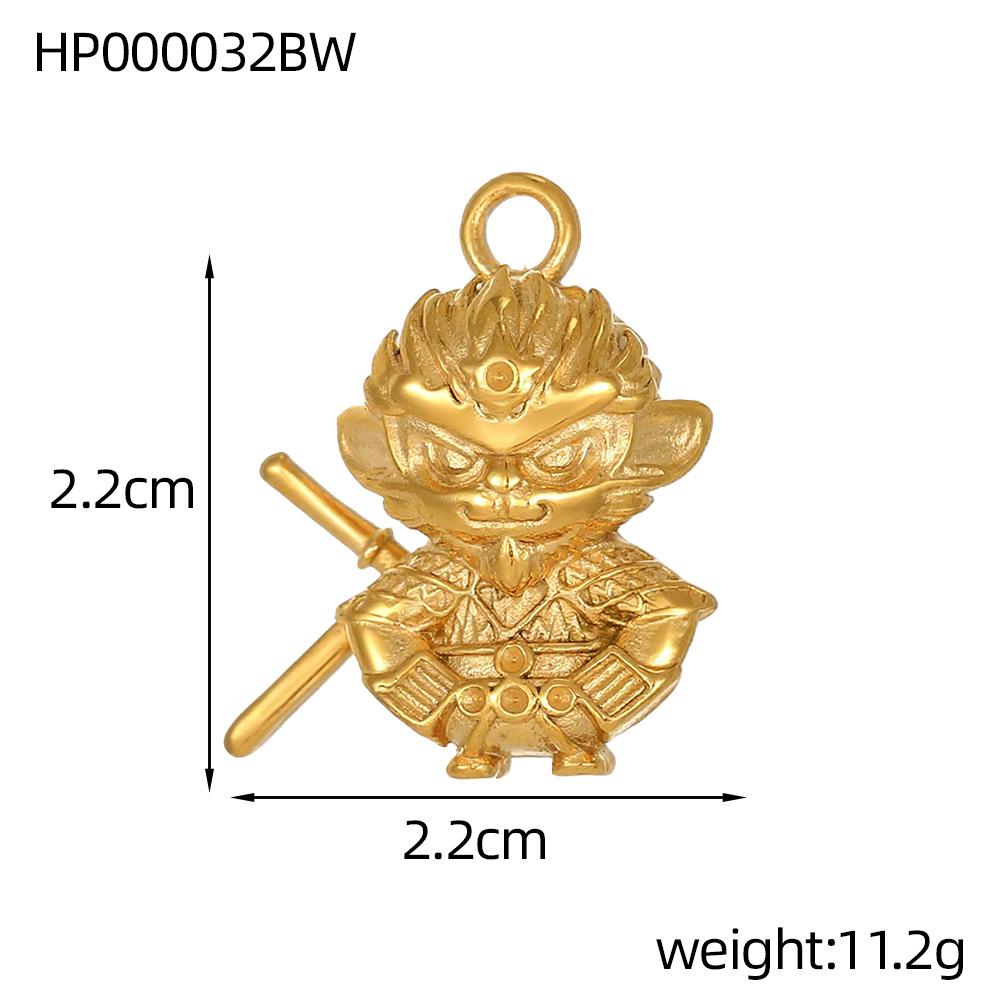 CARLIDANA Stainless Steel Gold Plated Animal Giraffe Charm Bubble Dog Monkey Rabbit Horse DIY Accessories Jewelry Necklace