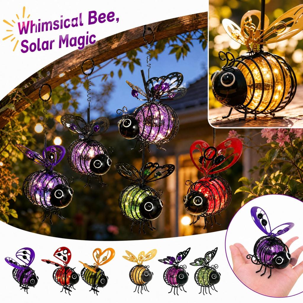 Powered Hanging Light, Outdoor Wrought Garden Decoration for Yard, Patio, Porch and Trees