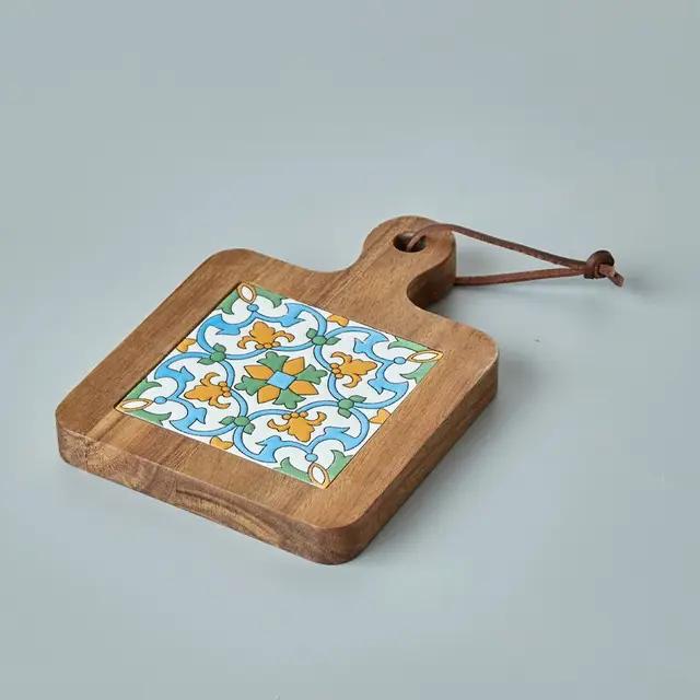 Hot Sale Home Wood Tiles Pot Mat Anti-Scalding Plate Mat Drink Coasters Wooden Placemats for Hot Tea Pots Non-slip Cup Mat