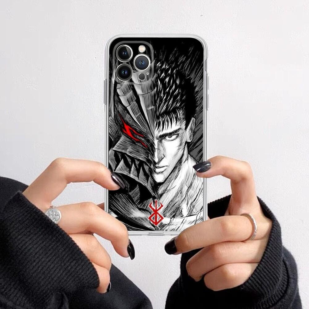 Berserk Comics Anime Phone Case For iPhone 15 14 11 12 13 Mini Pro XS Max Cover 6 7 8 Plus X XR SE 2020 Funda Shell