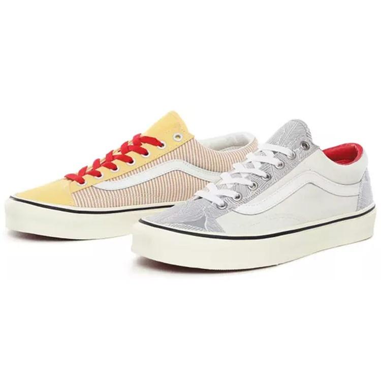 Vans Mismatch Style 36 Mix and Match Stripes Floral  White Yellow  Men s VN0A3DZ3WS7 EU 36.5