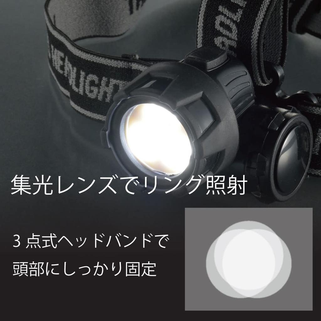 OHM Electric 20 Lumens LED LC-H3LED-K Headlight, Wared, 08-1361