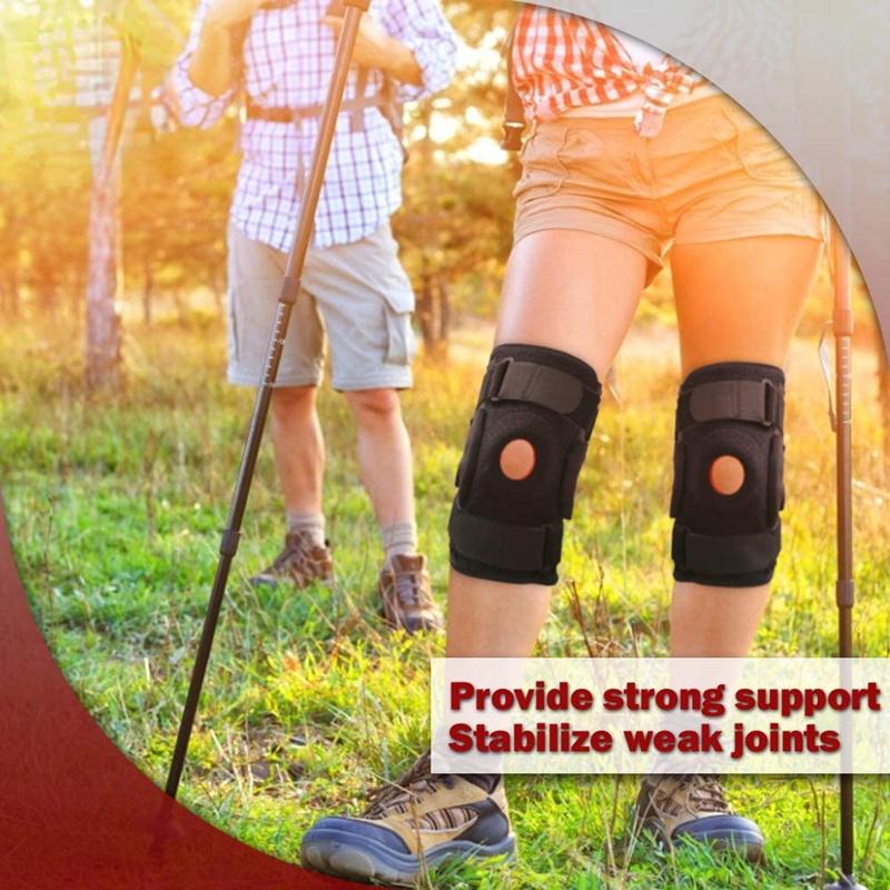 Open Patella Knee Pads Brace Strong Knee Support With Side Stabilizers Joint Pain Ligament Meniscus Tear Acl Arthritis Kneepads