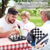1Set Mini International Chess Folding Magnetic Plastic Chessboard Board Game Portable Home Outdoor Kid Toy Lightweight