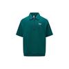 Reebok Solid Color Breathable Short Sleeve Polo Shirt Unisex tops Gem-Green 24SRC401UGL7