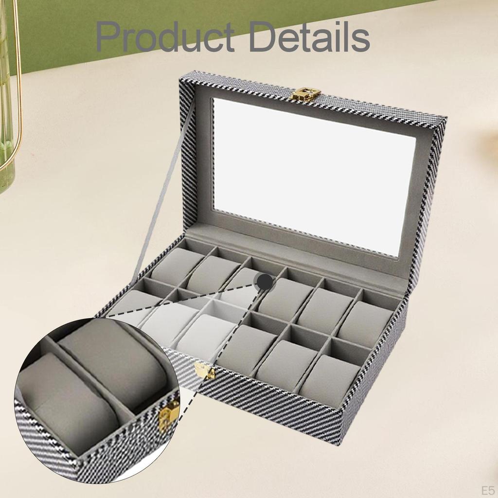 Watch Box for Men Display Case Giftable Jewelry Organizer Business