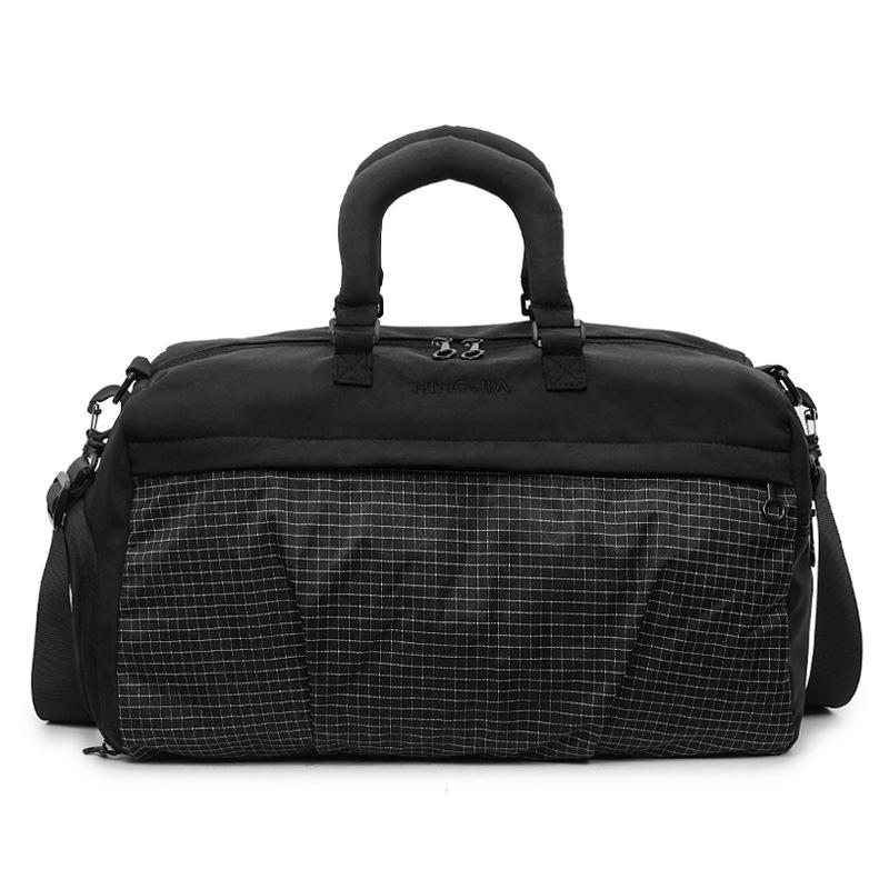 Fashion large-capacity portable travel bag Women's short-distance travel storage luggage bag Men's wet and dry separation sports fitness bag