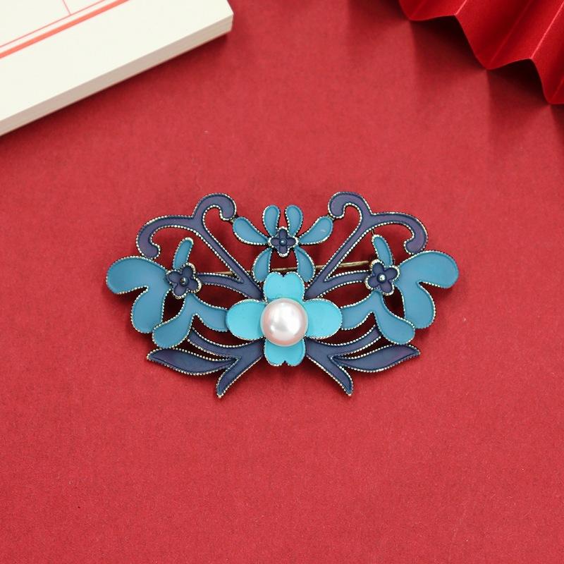 

Chinese retro palace enamel green brooch phoenix butterfly femininity elegant pin cheongsam corsage accessories