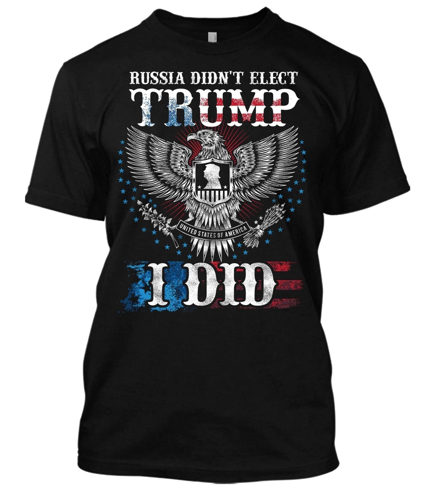 Футболка «Избранный Дональд Трамп» Футболка «Россия не выбирала Трампа» Новая мужская футболка MAGA XL
