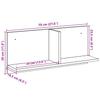 Wall Cabinet 70 x 16.5 x 30 cm Rustic Wood Look Particleboard