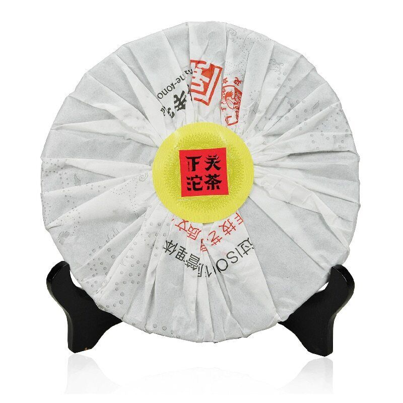 Чай выдержанный Xiaguan 2013/2014 Железный пирог Гао Юань Чэнь Шэн Пуэр 357г — фото 2