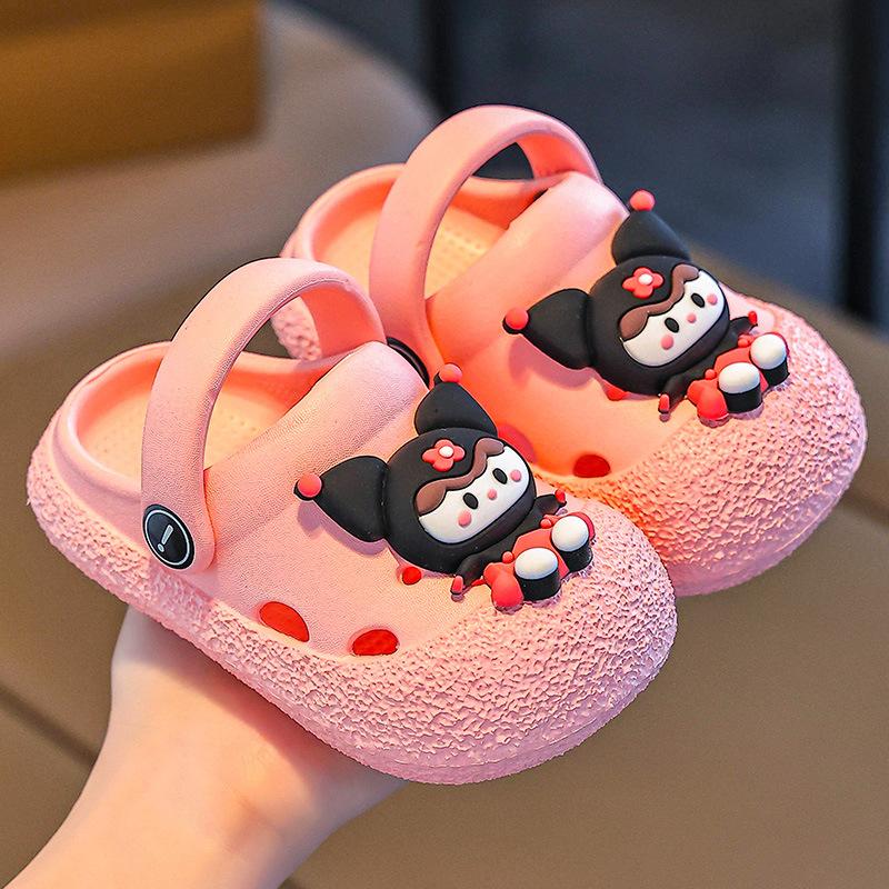 

Baby Crocs1Years Old3Indoor waterproof and anti-collision closed-toe children s slippers for summer, boys and girls infant clogs 20-21Inner Length14cm розовый