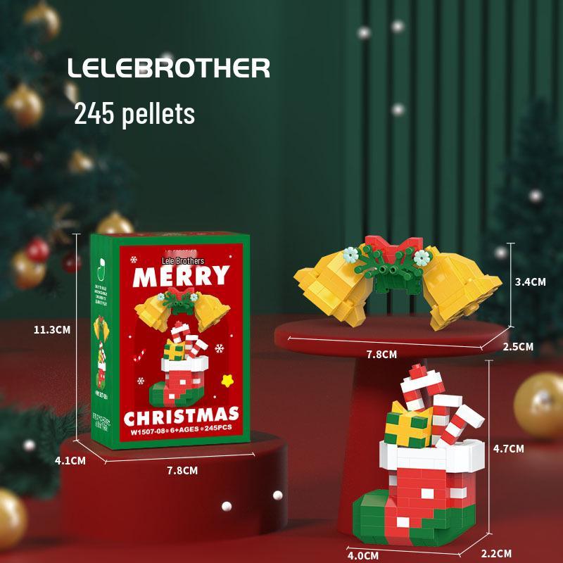 Christmas-Themed Lego-Compatible Building Blocks: Tree, Reindeer & Santa Set