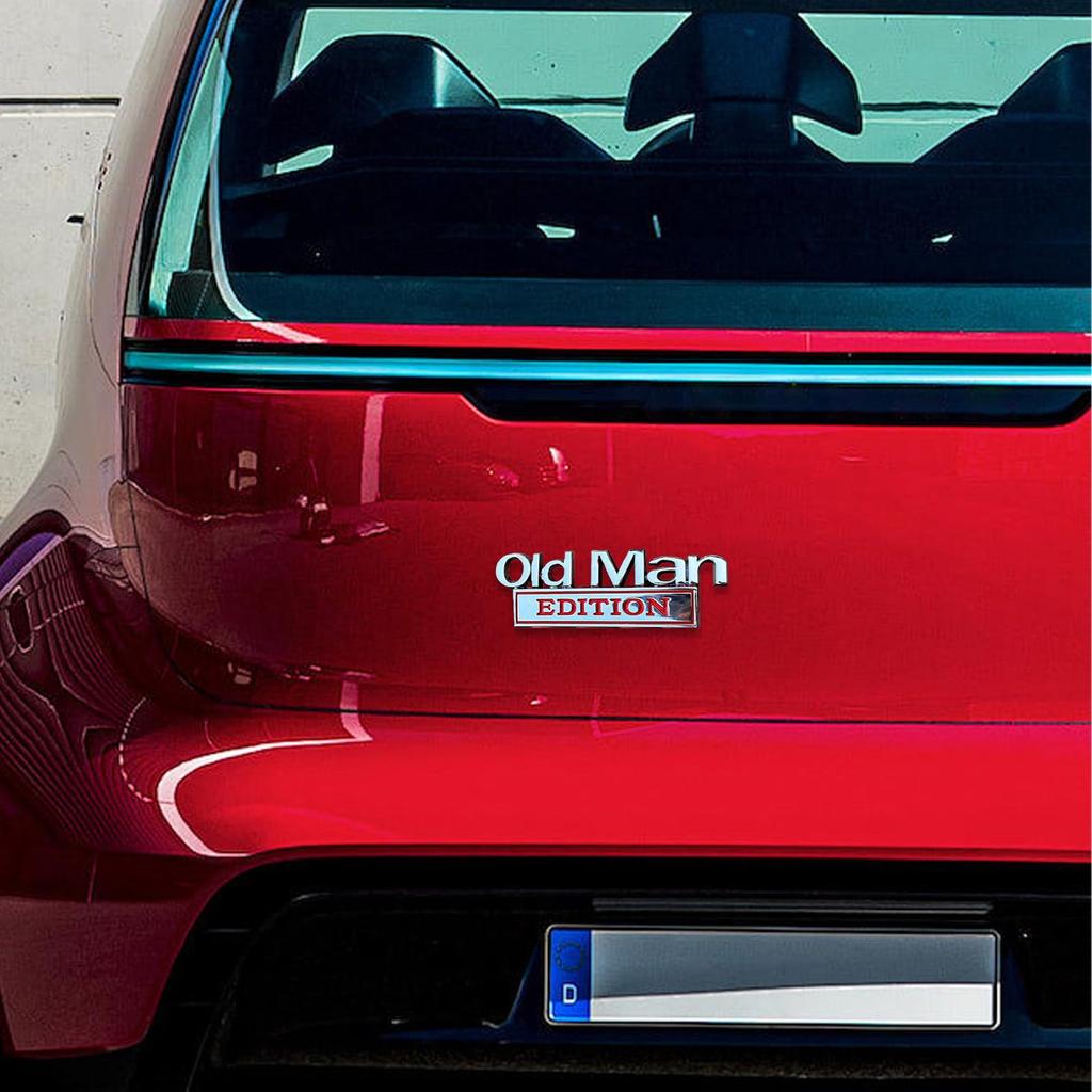 Oldman Edition 3D Emblem | Old Man Edition Car Sticker | Funny 3D Metal