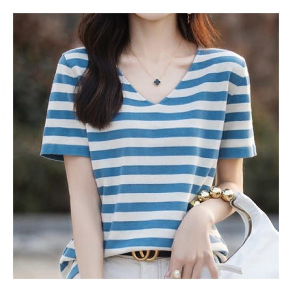 NaVaVa V Neck Short sleeVe Knit Nk2040