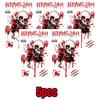 20pcs Realistic Halloween Fake Temporary Tattoos Sticker Wound Stitches Waterproof Stickers Scary Ghosts Prank Body Makeup Decor