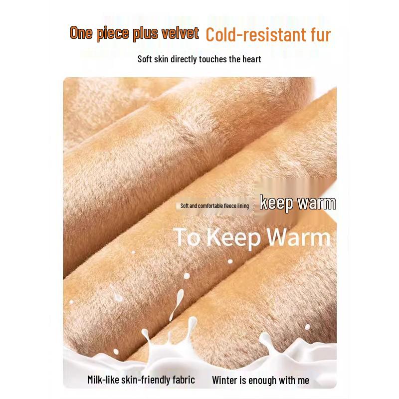 Women's Fleece-Lined Leggings: Thick, Warm, Leg-Enhancing, Super Natural Silk Stockings with Bare-Leg Feel for Autumn/Winter.