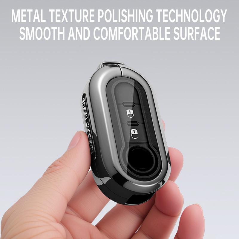 Zinc Alloy Car Key Case 3 Buttons Remote Control Protect Cover For Fiat 500 500C 500L 500X Bravo Ducato Fiorino Panda Stilo