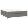 Maison Exclusive - Sommier à lattes de lit avec matelas Gris foncé 180x200cm Tissu