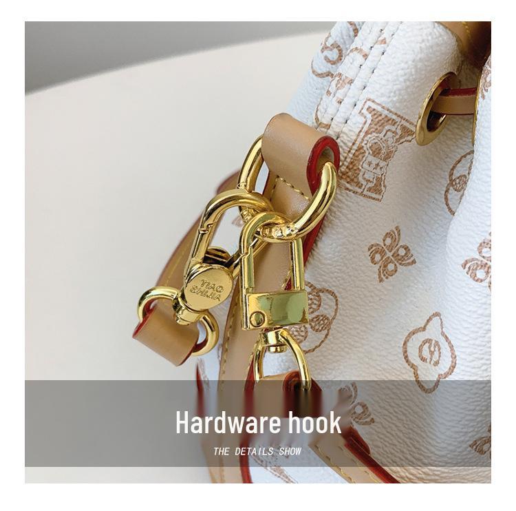 Moda Damska 2025 Mała Torebka Wiaderko ze Sznurkiem - Wszechstronna Torba na Jedno Ramię i Crossbody