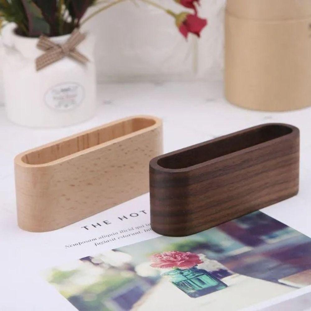 Display Device Stationery Wooden Business Card Holders Cards Stander Card Organizer Cards Holder