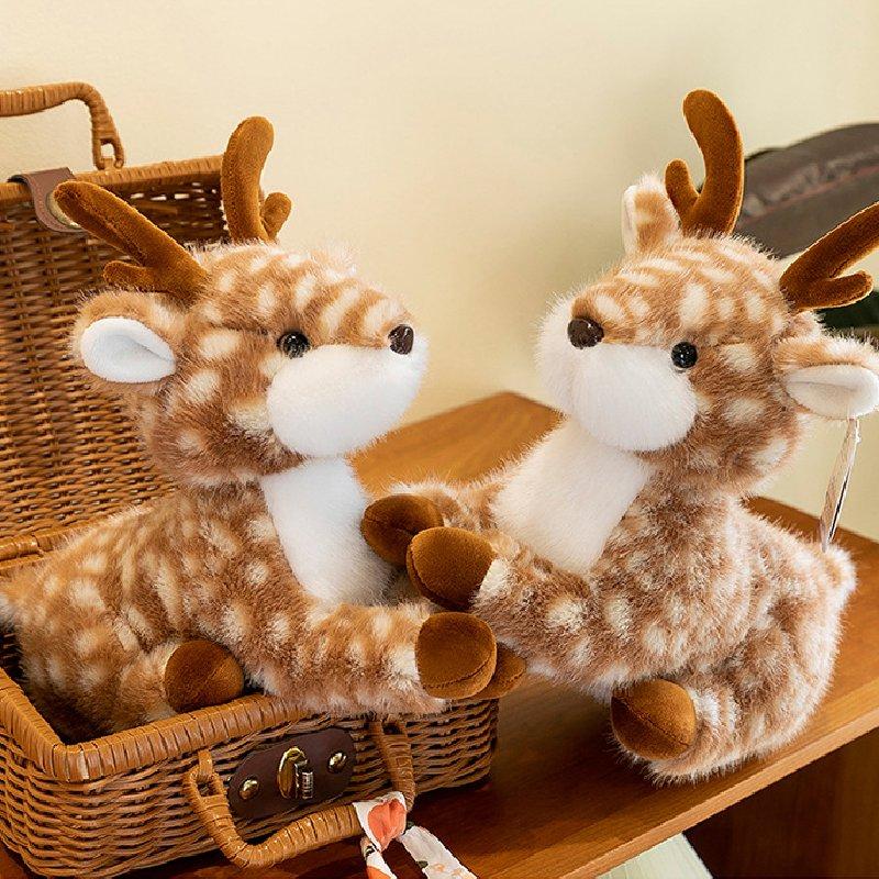 Plush Cervus Nippon Toy Room Decoration Ornament Children Perfect Gifts Brown