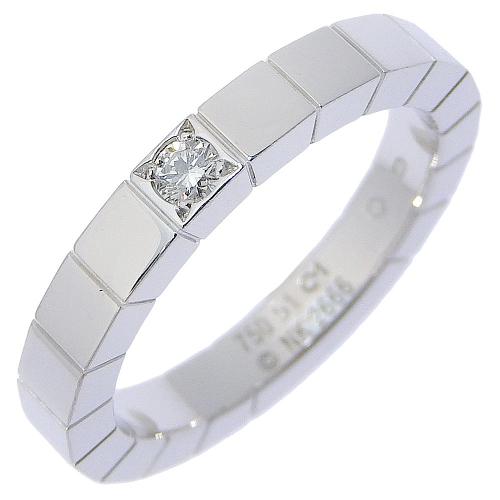 

CARTIER Lanieres Ring 1P diamond K18 white gold/diamond #5.6(US Size) 6.1g Women Used