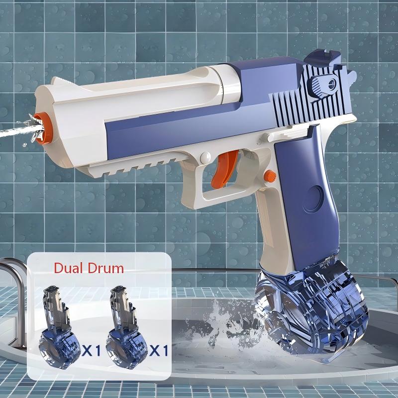 Kids Press Continuous Firing Water Gun, Linkage Rehearsal Summer Beach Water Play Game, Outdoor Fun Toy for Children Boys Girls