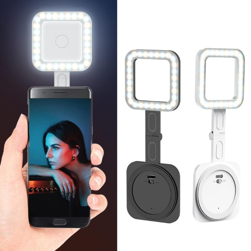 Wiederaufladbares LED-Fülllicht Magnetische Befestigung Für Handy-Content-Ersteller Make-up Einstellbare Temperatur Faltbar